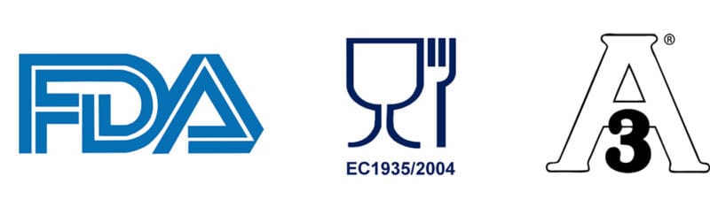 Logo FDA CE 3A Alimentaire
